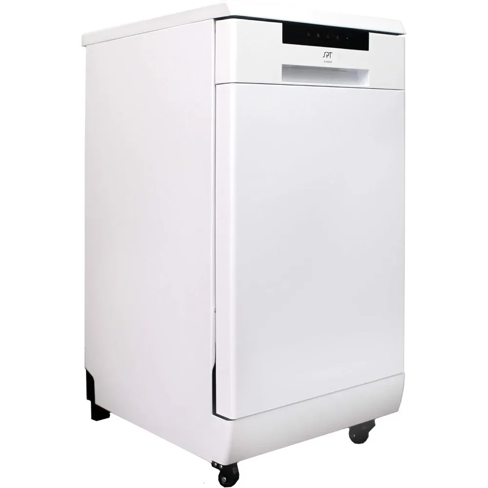 SD-9263W 18″ Wide Portable Dishwasher with ENERGY STAR, 6 Wash Programs, 8 Place Settings and Stainless Steel Tub – White