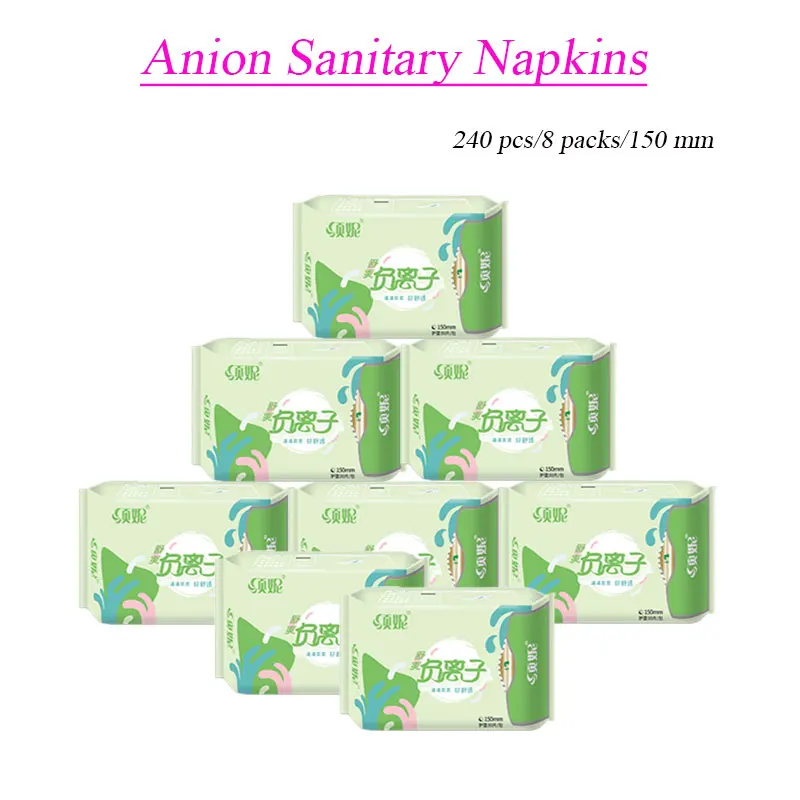 Negative ion sanitary napkin 150mm Ultra Thin breathable Women Anion Menstrual Pads Women's organic cotton sanitary napkin pad