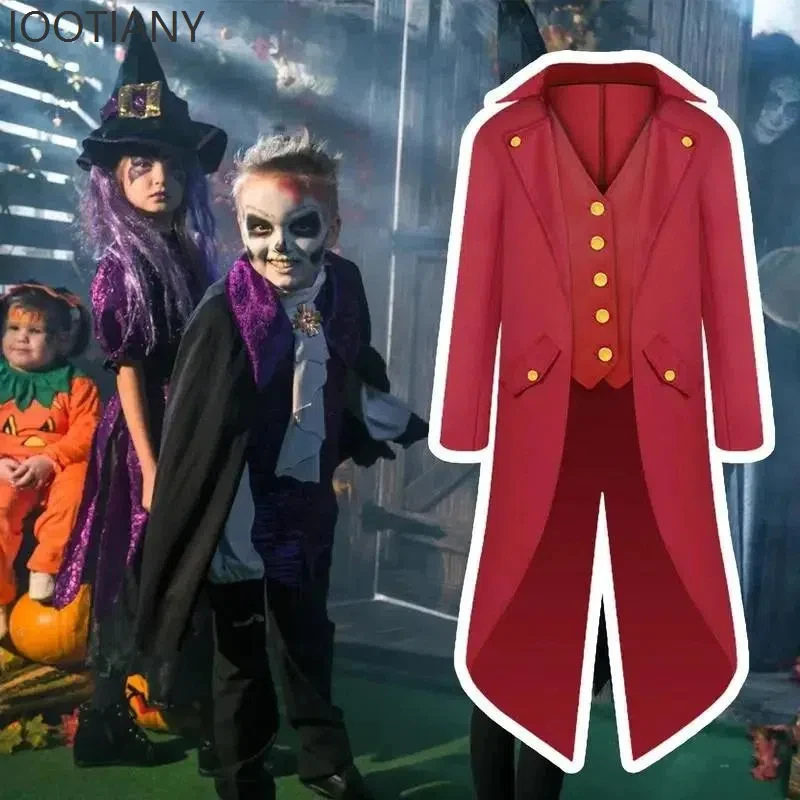 

Men's Long Sleeve Solid Color Button Irregular Medieval Victorian Costume Tuxedo Gentleman Tuxedo Brother Steampunk Trench Coat