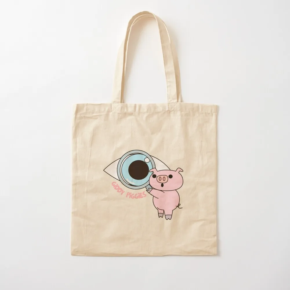 Giddy Piggies Magnifying Glasses Tote Bag tote bags cloth bags shopper bag women canvas Canvas bag