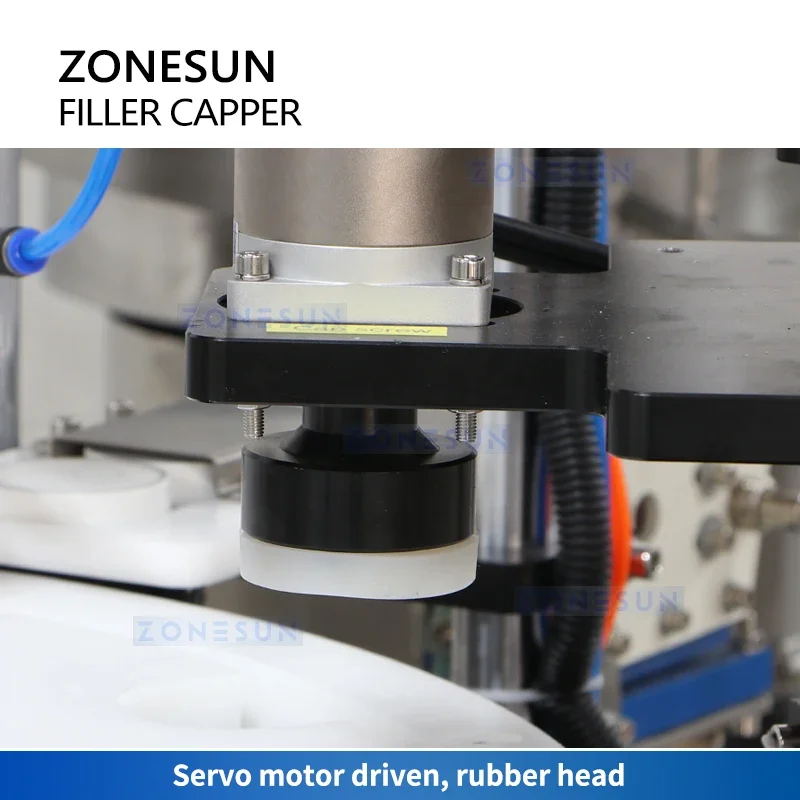ZONESUN Automatic Monoblock Paste Bottle Filling Capping Machine Thick Lotion Rotor Pump Filler Servo Capper Packaging ZS-AFC26