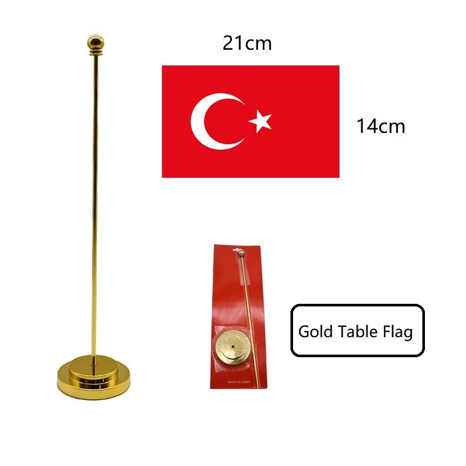 كوستاريكا/سورينام/تركيا/شيلي/أوزبكستان/باراغواي/قبرص مجموعة أعلام مكتب 14x21 سنتيمتر سطح المكتب العلم