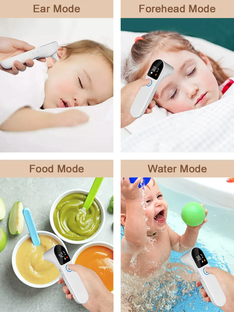 Digital Infrared Thermometer Baby Forehead Ear Non-contact Medical Use Body Temperature Meter Adult IR Measure Fever Termometro