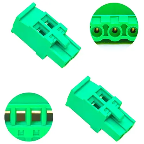 

5.0mm Phoenix Connector 2 Pin, Green PCB Screw Terminal Block Connector Screw Connection (4Pcs 5.0M-ZK-2P)