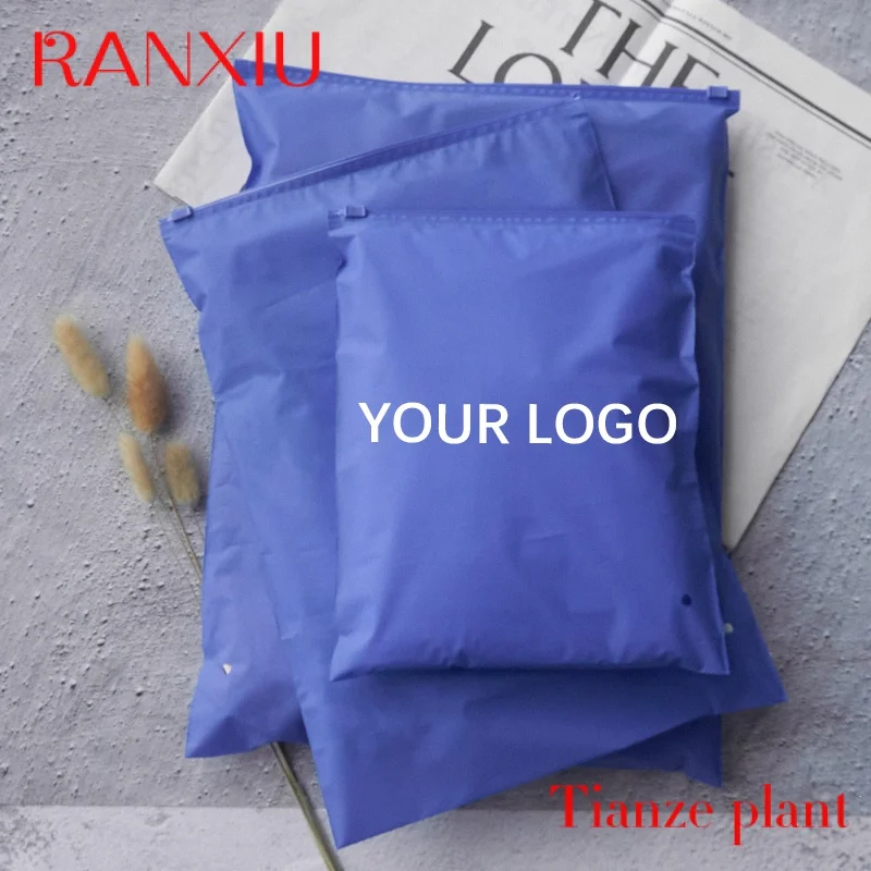 Cursore con chiusura a zip smerigliato biodegradabile imballaggio in plastica sacchetti con cerniera in pvc eva nero con logo stampato personalizzato