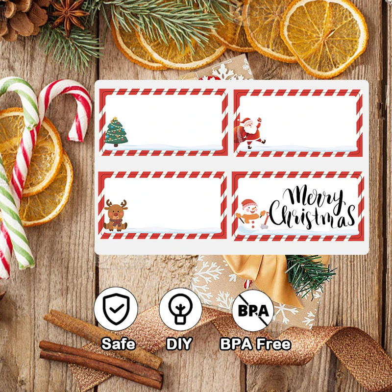 2 Rolls 20x40mm Mother‘s day Cartoon Christmas Thermal Label paper Happy Birthday Gift Tags Name Tags Sticker Festival Sticker