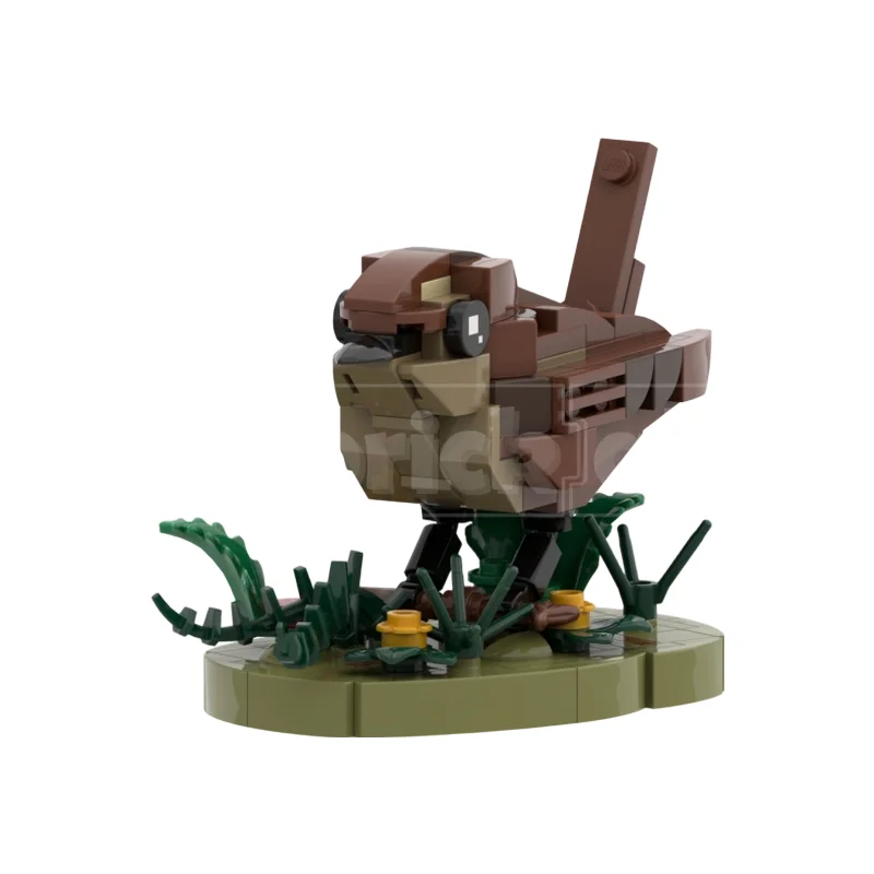 

Wren Bird MOC Building Bricks Model, DIY Assembly Cute Animal Figure Kit For Collection And Desktop Display