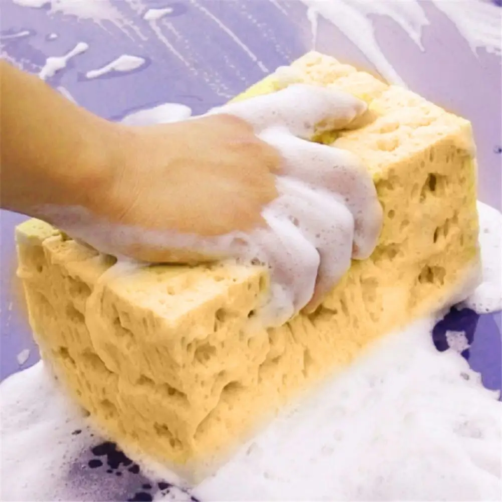 Premium  Auto Care Sponge Durable Car Yellow Sponge Block Thick Cleaning Tool Cleaning Sponge for Wall Tile