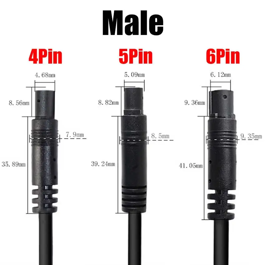 4Pin 5Pin 6Pin Core Male Female Connector Car DVR  Rear View Camera Extend Cord DIY Cable For Car Jack Power Wire Recorder Line