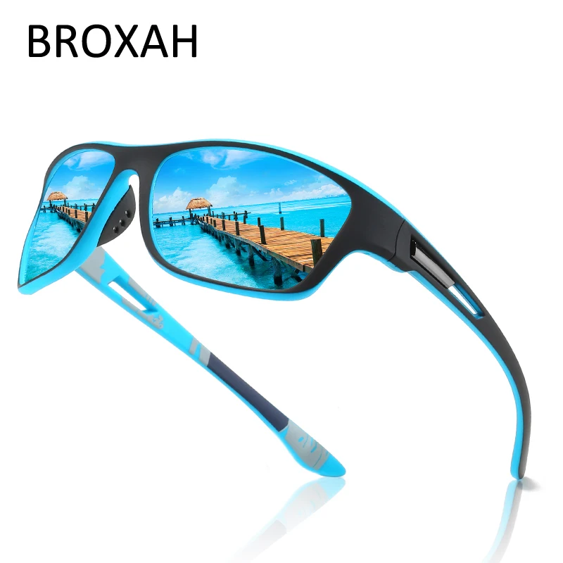 

Fashion Sport Sunglasses for Men Polarized Sun Glasses for Drivng Fishing Travel Mirror Len Plastic Frame Square Eyewear