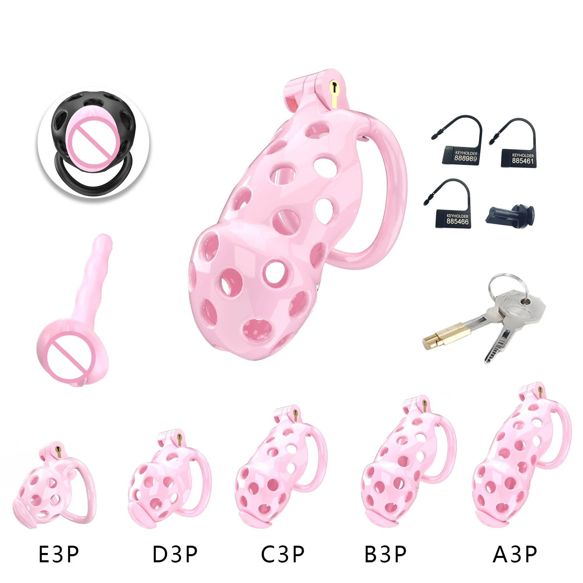 ABS Cobra Chastity Cage BDSM Penis Bondage Cock Cage with 5 Size Rings Penis Ring Gay Male Sex Toys Adult Erotic Products  섹스알몸