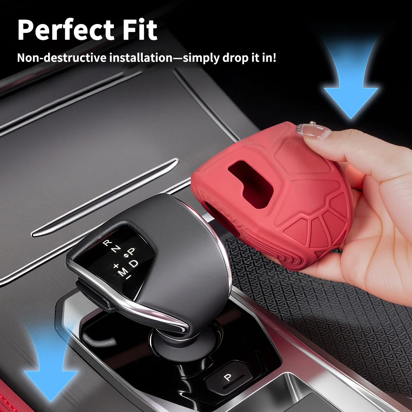 Für Jetour X70 Plus X70 X90 X95 Dasheng Silikon-Schalthebelabdeckung Rutschfester Schalthebelüberzug Auto-Innenraum-Schutzzubehör – Detail 2