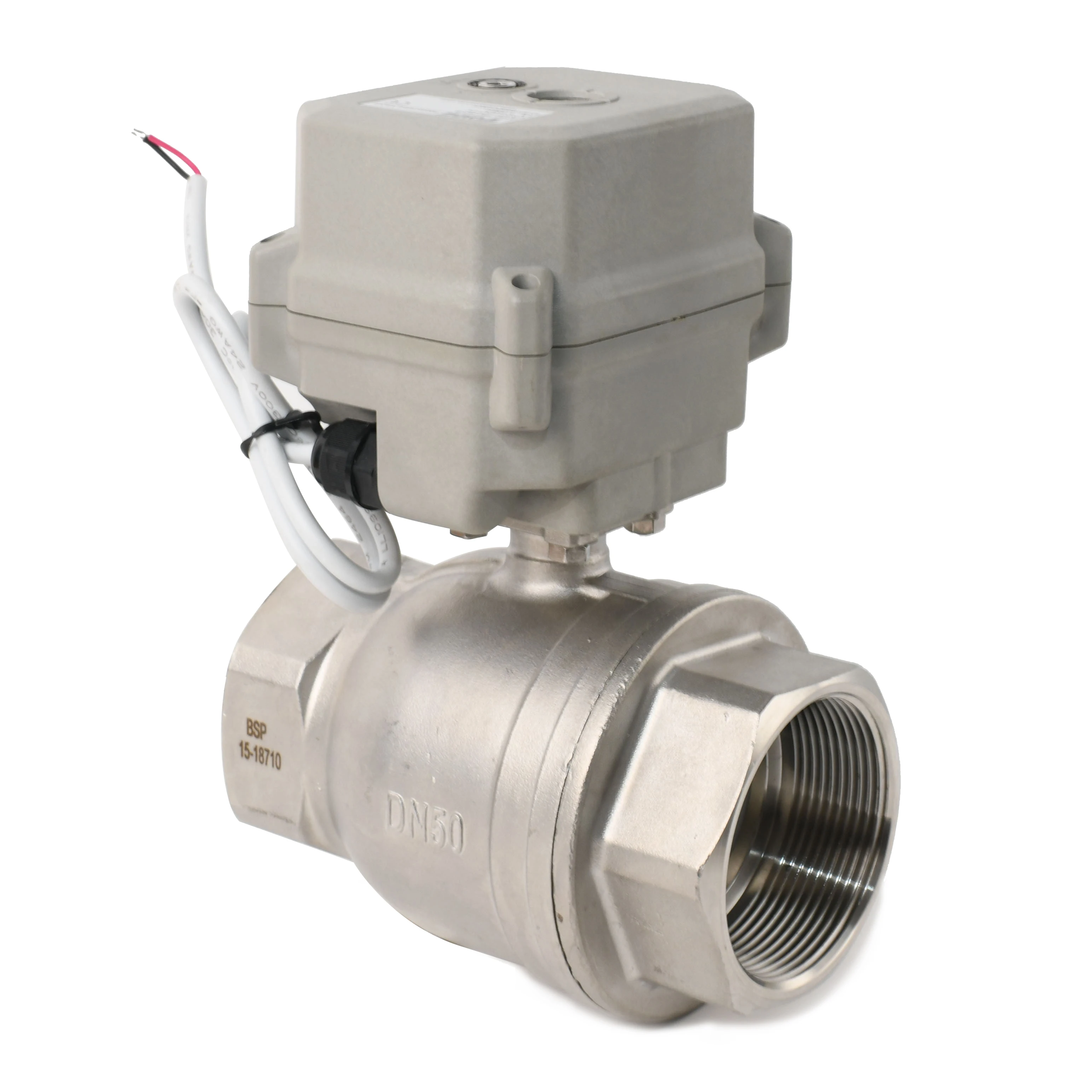 

DN50 Stainless Steel304 2 Way RS485 Modulating Electric Control Water Ball Valve DC12-24V