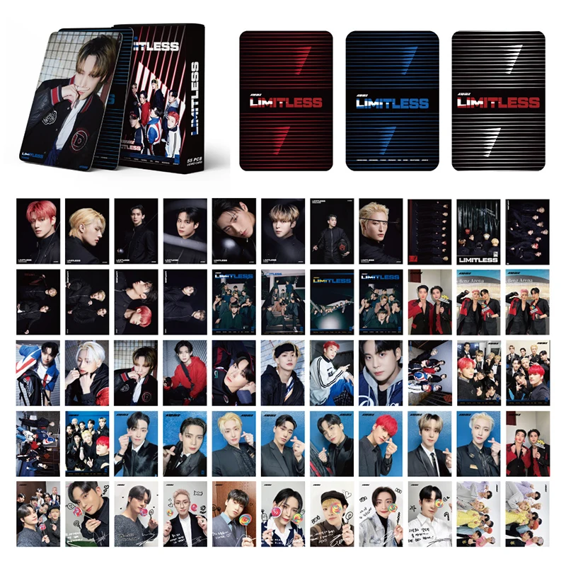 55pcs/set Kpop ATEEZ Lomo Cards THE WORLD EP.1 : MOVEMENT Guerrilla Photocards High Quality New Arrivals Lomo Card Fans Gift