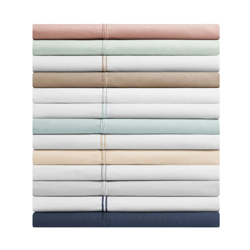 Style 300 Thread Count Weißer Kissenbezug mit weißem Saum, Standard/Queen, 2 Stück, Erwachsene/Jugendliche