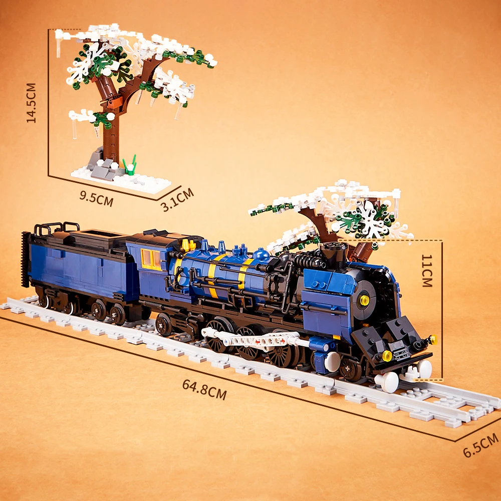 1052 pçs técnico dongfang zhengqi trem moc modularize criar idéias adorável blocos de construção tijolos modelo brinquedo educativo presente