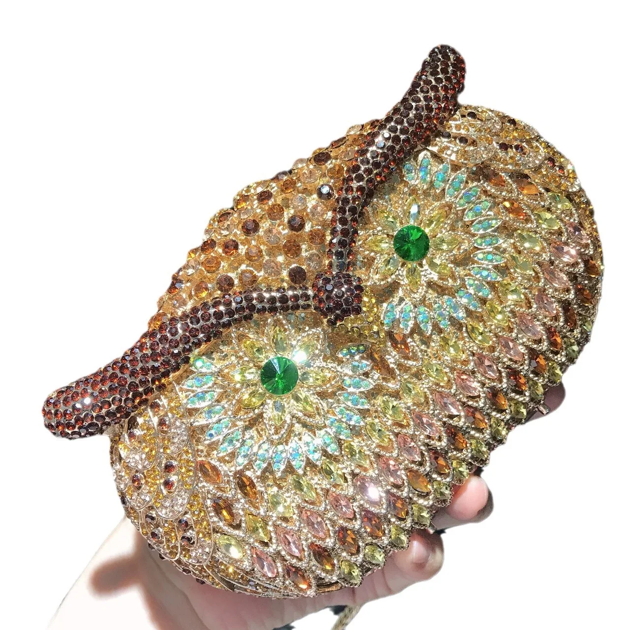 Owl Diamond Dinner Bag Hollow Gem Banquet Rhinestone Handle Women's Bag Owl Clutch Wallets For Woman Sequin Glamour Party Clutch view 5