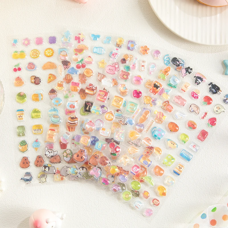 

1 шт. Kawaii мультфильм десерт еда 3D рельефная капельная наклейка креативное украшение DIY альбом дневник милые канцелярские наклейки