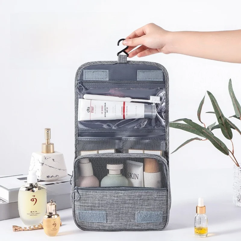 

Портативная подвесная дорожная сумка для туалетных принадлежностей, большая емкость, мужская сумка для хранения влажной и сухой уборки, органайзер из бычьей ткани