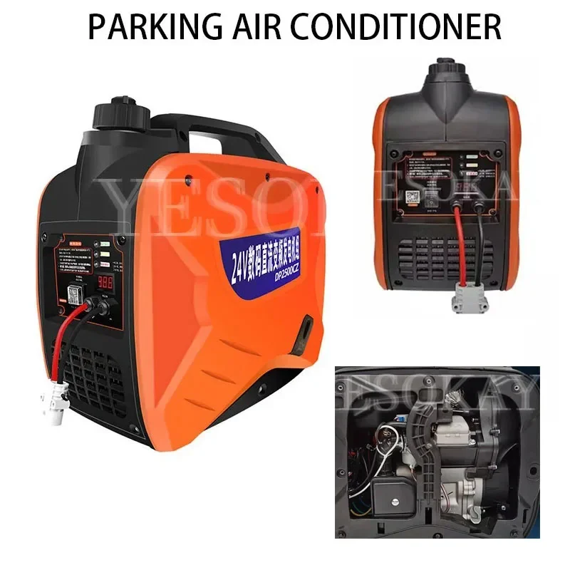 Parking Air Conditioner Automatic Gasoline Generator Self Start Stop DC Cargo Vehicle Silent Small Generator 3000W-60A