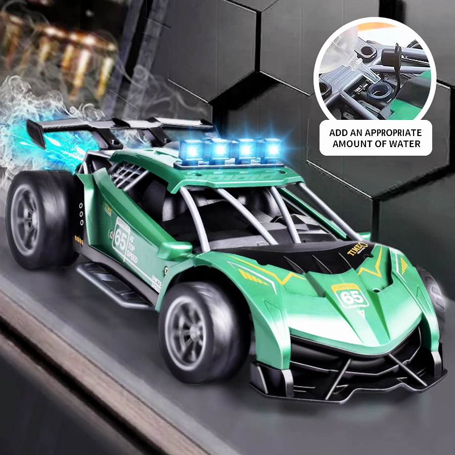 子供用リモコンスプレーカー,2.4g,クールライト,音楽シミュレーション,スポーツカー,男の子のおもちゃ,バケーションギフトに適しています