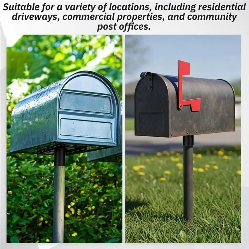 ABLK Mailbox Mount Bracket Heavy Duty Metal For 2-3/8