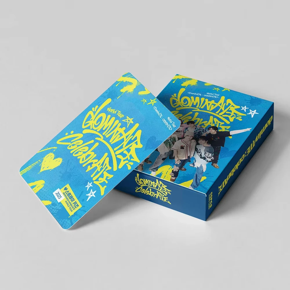 New 55PCS Stray Kids Album KPOP World Tour dominATE: Celebrite Hwang Hyun Jin Holographic Photo Postcards Card Gifts