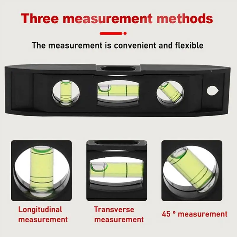 Verticale Leveler 6 Inch Hoek Meetinstrument Torpedo Type Magnetische Handige Leveler Tool Draagbare Multifunctionele Timmerwerk