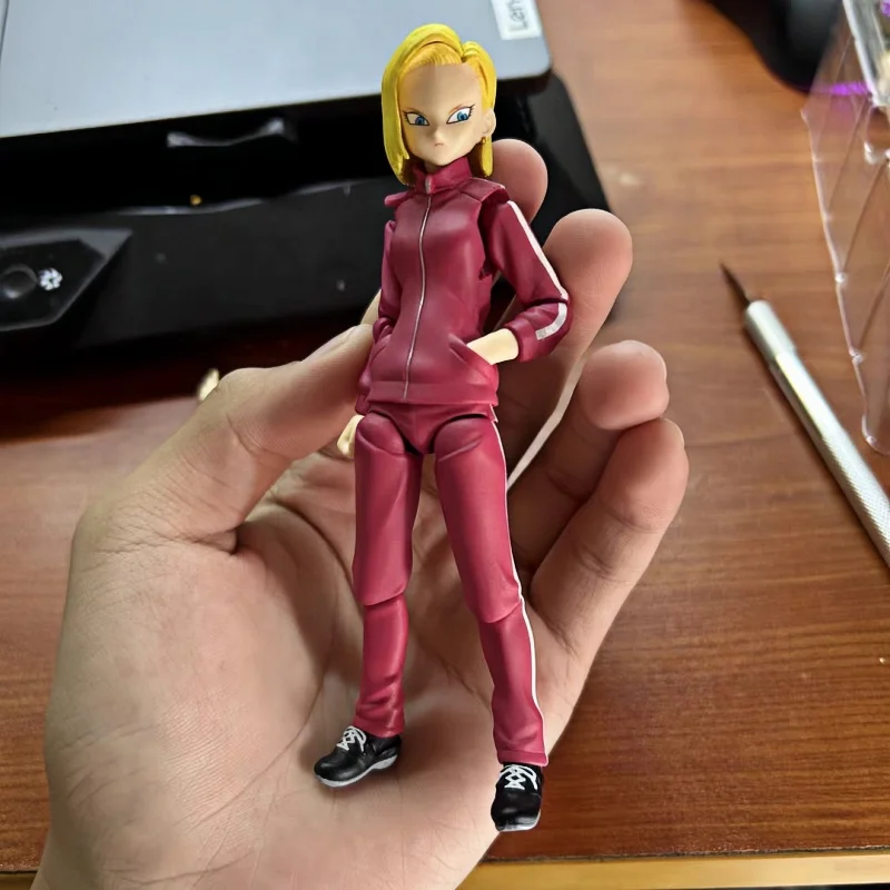 

In Stock Dragon Ball Z Figure Class E Adventurer Shf Super Sexy Android 18 No.18 Lazuli Movable Custom Toy Figure Collect Gift