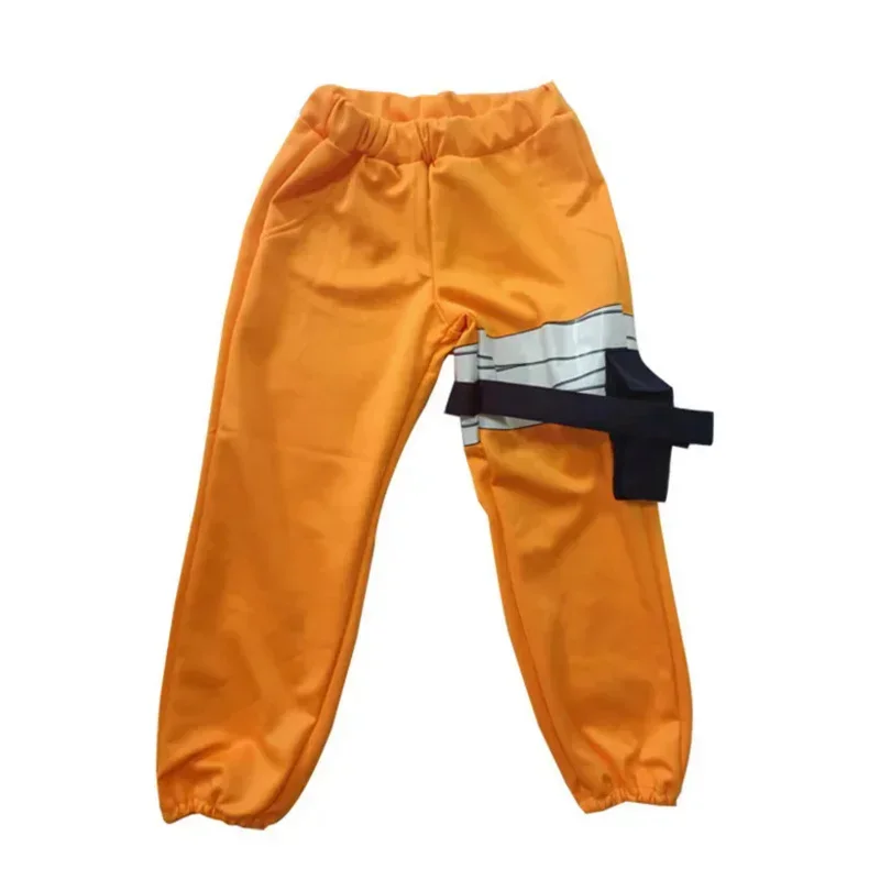 Veste et pantalon Uzumaki Cosplay pour enfants, bande de sauna, accessoires de perruque, uniforme pour enfants, costume d'Halloween Kunai, garçons et filles, chaud, nouveau, 2025