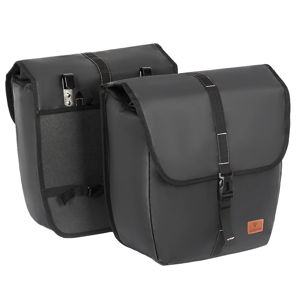 Pannier Bag Multifunction Rear Seat Panniers Pack Large Capacity Bicycle Saddle Bag with Handle for Outdoor Riding Travel