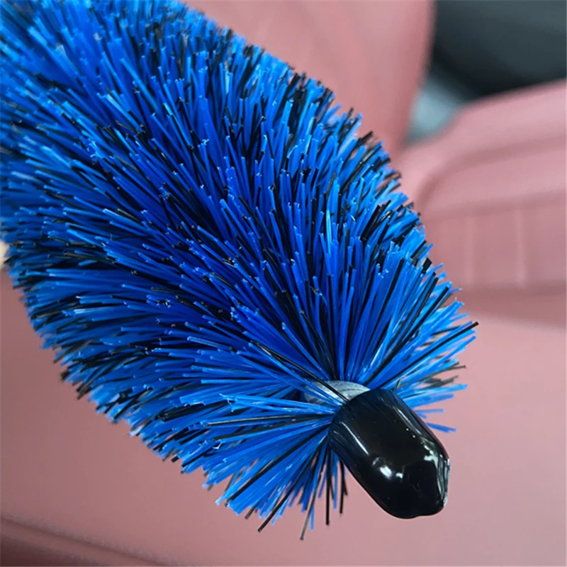 Lucullan Blue Detailing Brushes Ultra Soft Hair Rim Tire Brake Dust Cleaner Easily Reaches Nook and Crannies