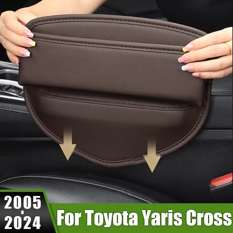 

For Toyota Yaris / Yaris Cross 2005-2020 2021 2022 2023 2024 Car Seat Crevice Slot Storage Box Built-in Multi-Functional Gap Bag