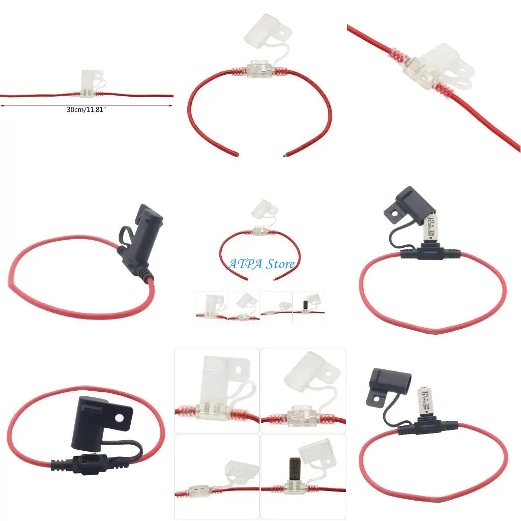 

U13C Durable Motorcycles FusesHolder Cutoff Switch Socket Blade Adapter Harness Blade