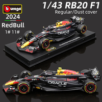 Bburago 1:43 Red Bull Racing RB20 F1 Model #1 Verstappen #11 Perez Alloy Car 2024 Season Formula Racing Redbull Die Cast Toy