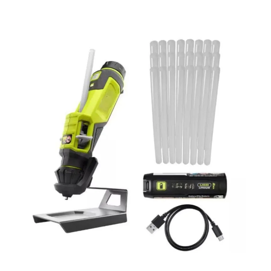 

FVH56K-A1932401 Fits for Ryobi USB Lithium Glue Pen Kit with 2.0 Ah USB Lithium Battery Charging Cable and Mini Size Glue Stick