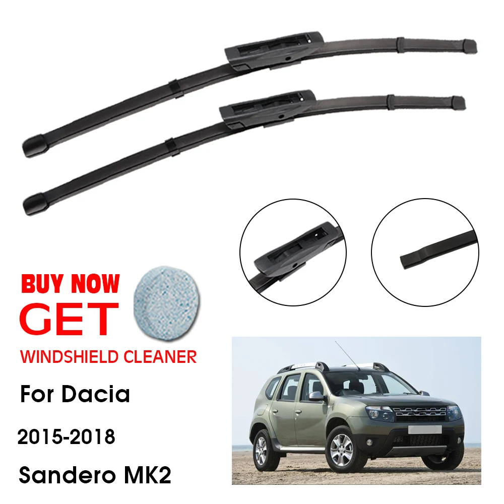 

Car Wiper Blade For Dacia Sandero MK2 22"+19" 2015-2018 Front Window Washer Windscreen Windshield Wipers Blades Accessories