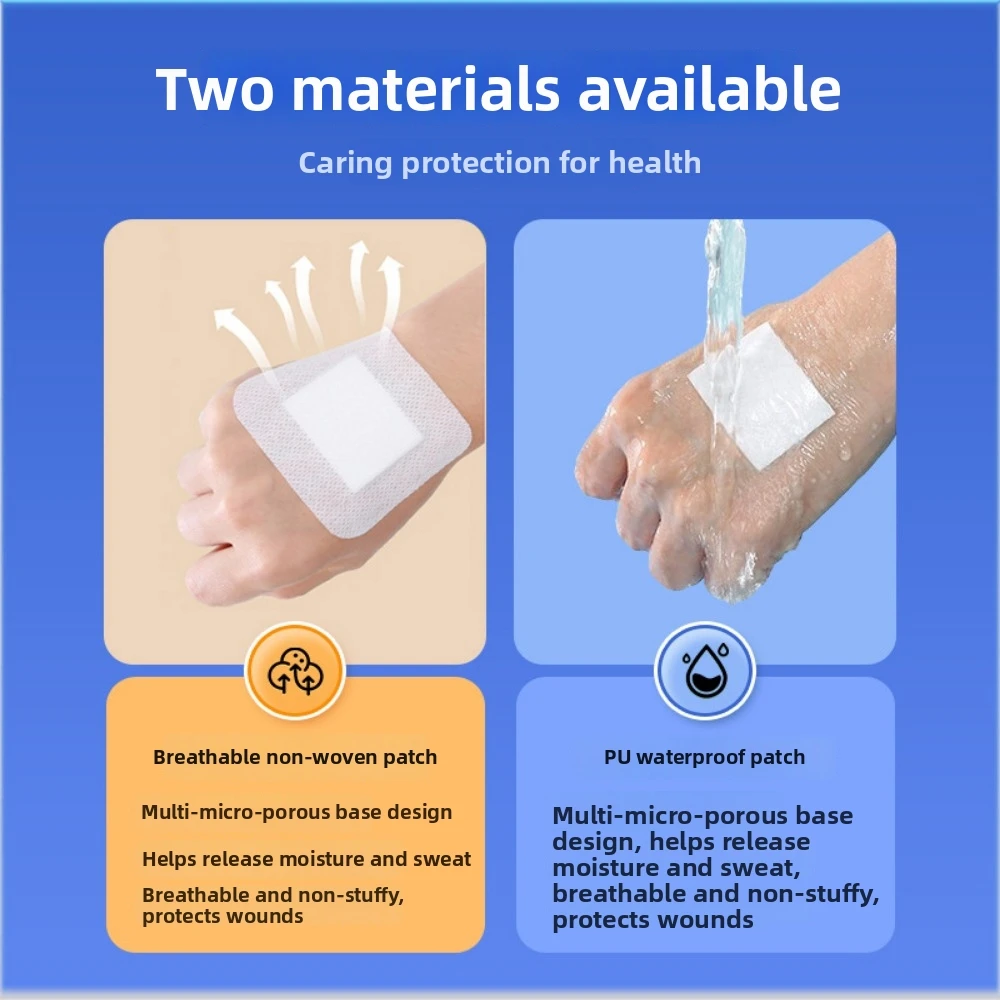 

10Pcs 6x7cm 7x9cm 10x10cm Self-adhesive Wound Dressing Band Non-woven Multisizes Large Wound Aid Bandage Breathable
