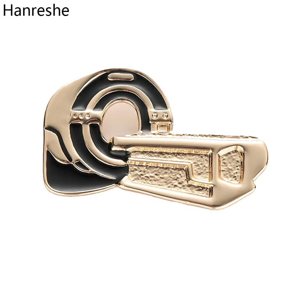 Hanreshe Magnetic Resonance Creative Brooch Pins Medical Lapel Backpack Clothes Badge Jewelry Accessories for Radiologist Nurse