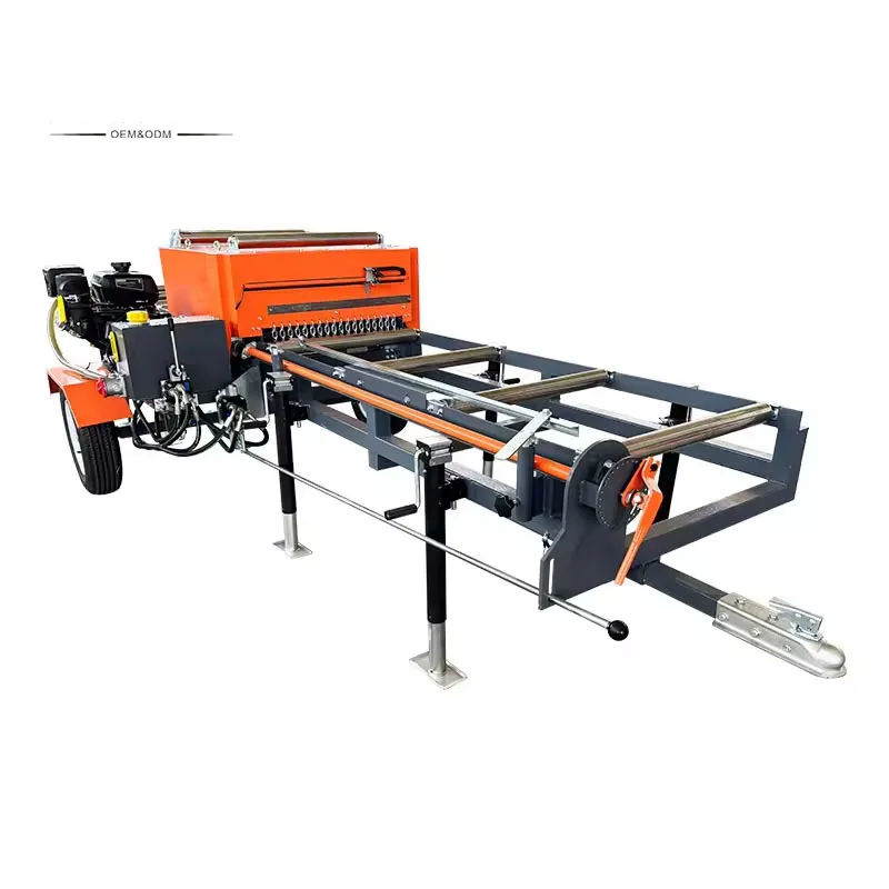 Portable Twin Blade Board Edger Automatic Horizontal Band Sawmill For Wood Cutting For Woodworking And Construction Industries