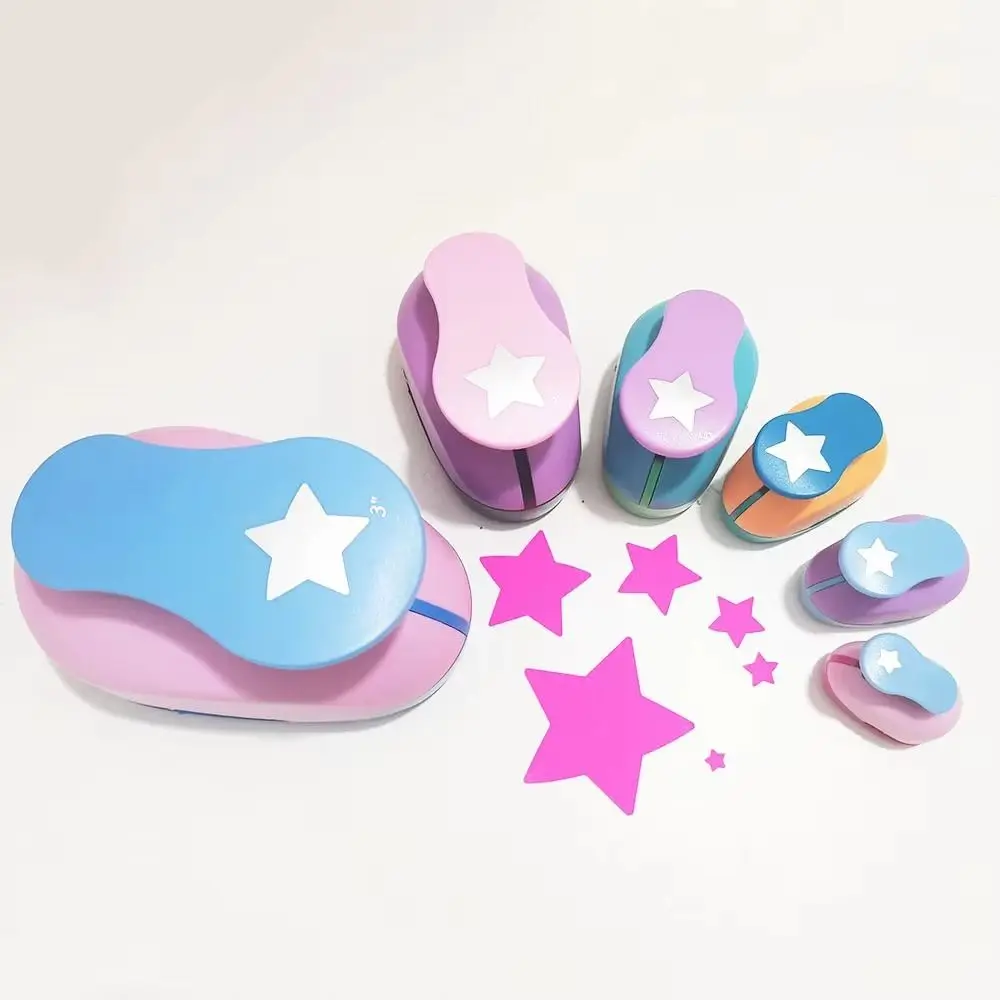 8-75mm Hole Puncher Heart/Star Shaped Hole Cards Making Embossing Device Handmade DIY Scrapbook Paper Cutting Machine