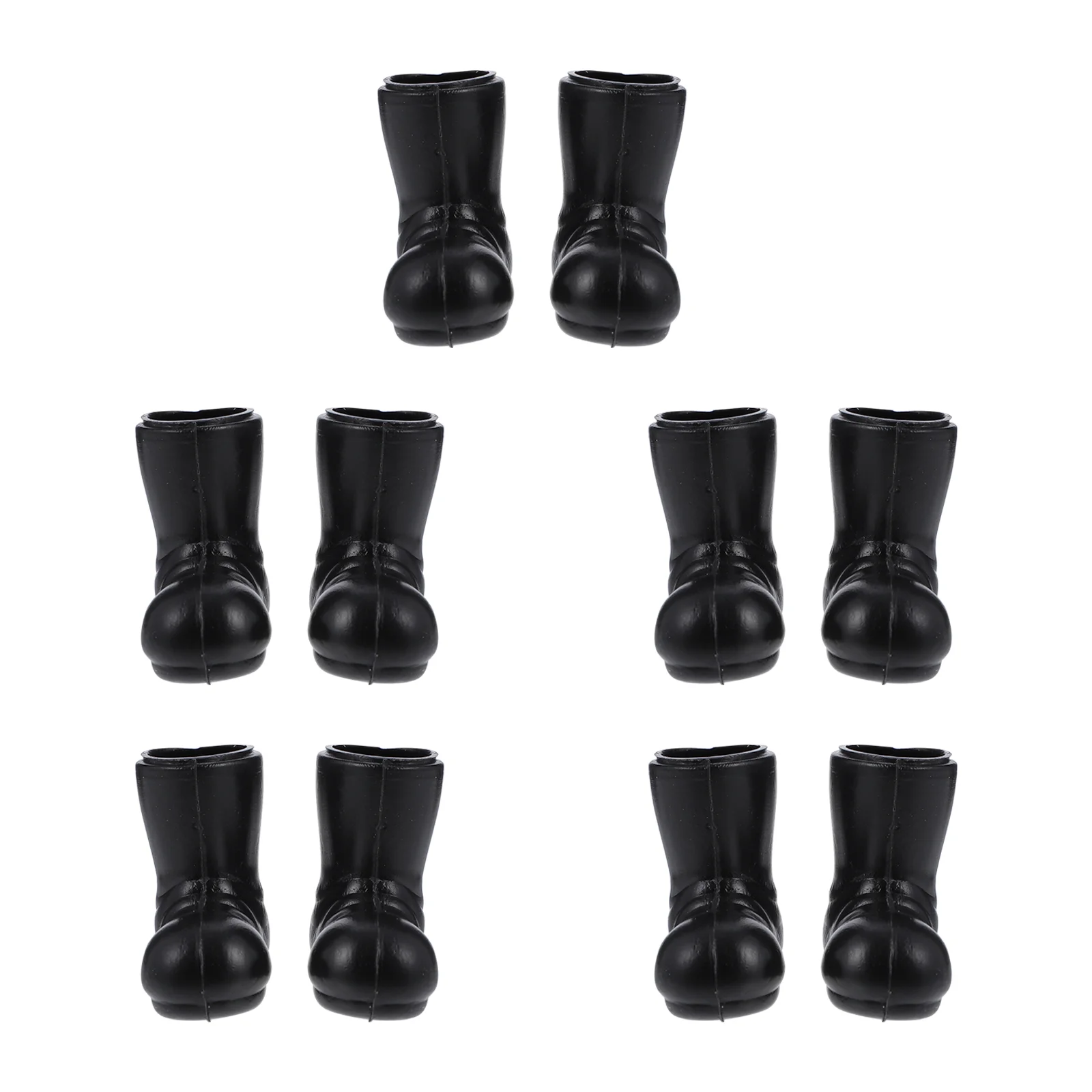 

5 Pairs Mini Boots Santa Decorations Christmas Nativity Ornaments for Kids Miniature Shoe Figurines Shoes House Toy Set Child