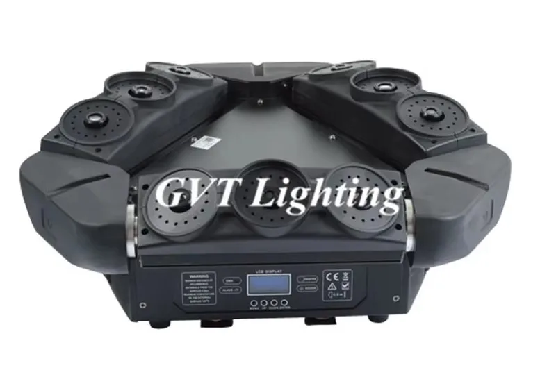 تصميم جديد جودة عالية 16CH RGB العنكبوت ضوء DMX512 9 عيون العنكبوت تتحرك رئيس أضواء الليزر ل DJ ديسكو بار تظهر المرحلة الإضاءة