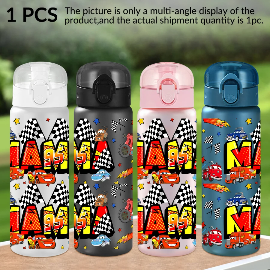 

1 шт. Disney Lightning McQueen/гоночная машина/узорная пластиковая бутылка для воды на 26 унций, спортивная чашка в подарок на день рождения/сверху в школу