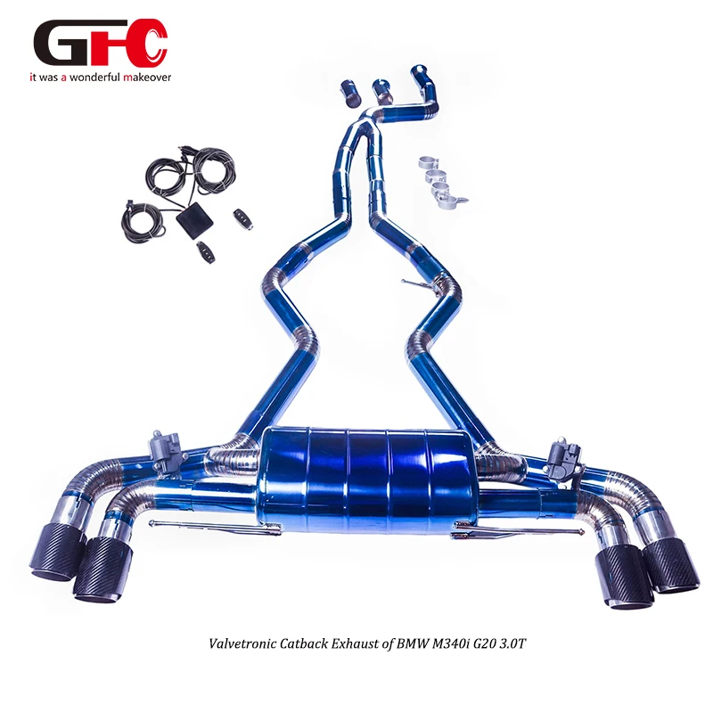 

Specifically for 2020-2024 BMW M340i M440I G20 G21 G22 B58 GFC Titanium Catback Exhaust System with Valves Performance Upgrade