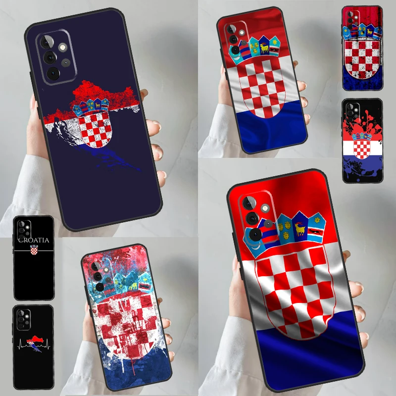 Croatia Coat Of Arms Flag Case For Samsung Galaxy A55 A35 A25 A15 A51 A71 A12 A32 A52 A13 A33 A53 A14 A34 A54 Cover