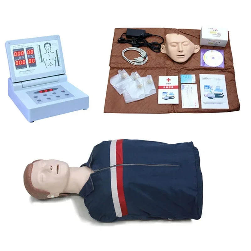 Medical teaching cardiopulmonary resuscitation dummy, resuscitation training mannequin emergency training emulator