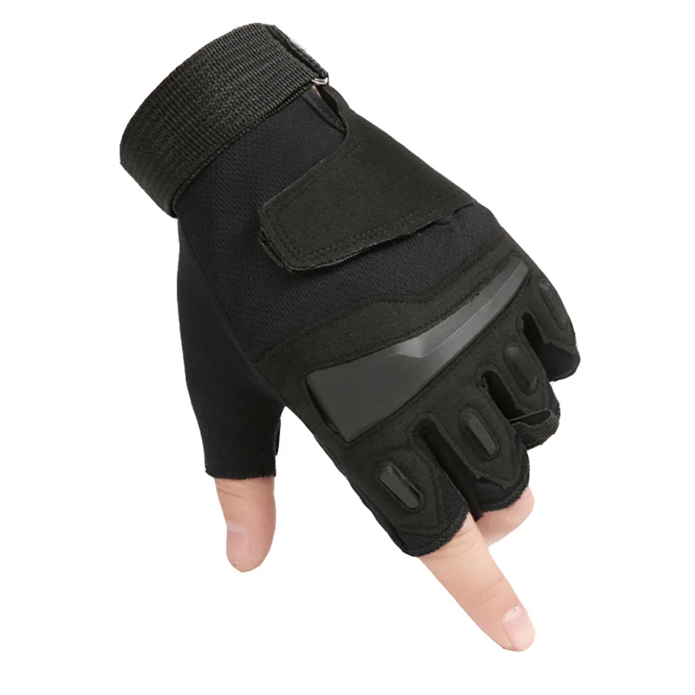 Half Finger Summer Sports Bike Gloves Shockproof Breathable Bike Gloves Cycling Gloves Gloves for Men Women(Black/L)
