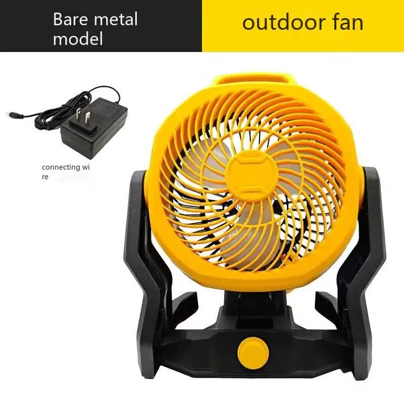 متوافق مع مروحة التخييم ببطارية ليثيوم Dewei مقاس 10 بوصات، ومروحة مزدوجة الأغراض بتيار متردد/تيار مستمر، طاقة عالية