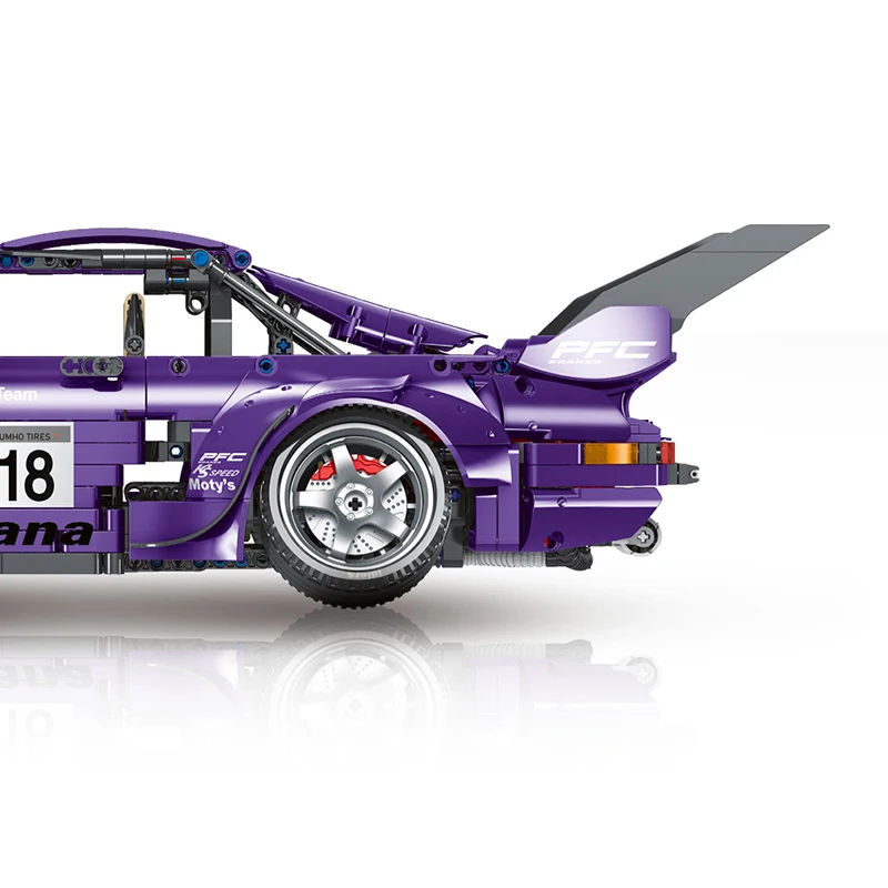 2088 stücke Technische Sport Auto Bausteine 1:10 MOC Lila Supercar Geschwindigkeit Racing Auto Modell Ziegel Spielzeug Für Kinder Erwachsene geschenke